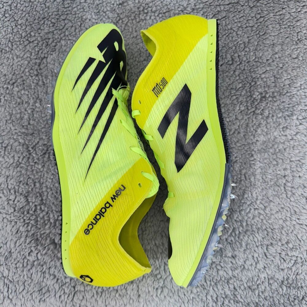New Balance Racing Shoes MMD500Y7 Men Size 11 Neon Green Lace Up Spikes Track - Picture 7 of 14
